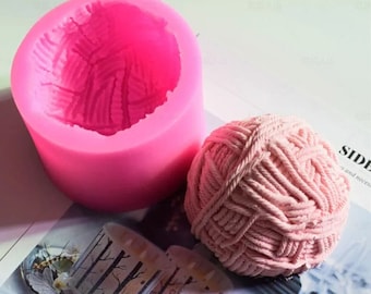 Ball of wool mold, Silicone crochet knitting candle mold, Scented candle mold