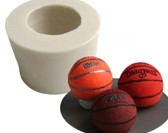 Molde de pelota de baloncesto para tartas, molde de silicona para alimentos, molde decorativo y fondant DIY Sport games team