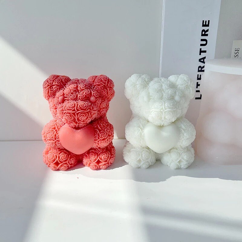 Korean Kicking Bear Mold, Door Frame Arch Silicone Mold, Cute Bear