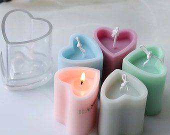 Heart Shaped Candle Mold , Candle Craft, Heart Mold Acrylic , Hearth Craft Candle DIY,