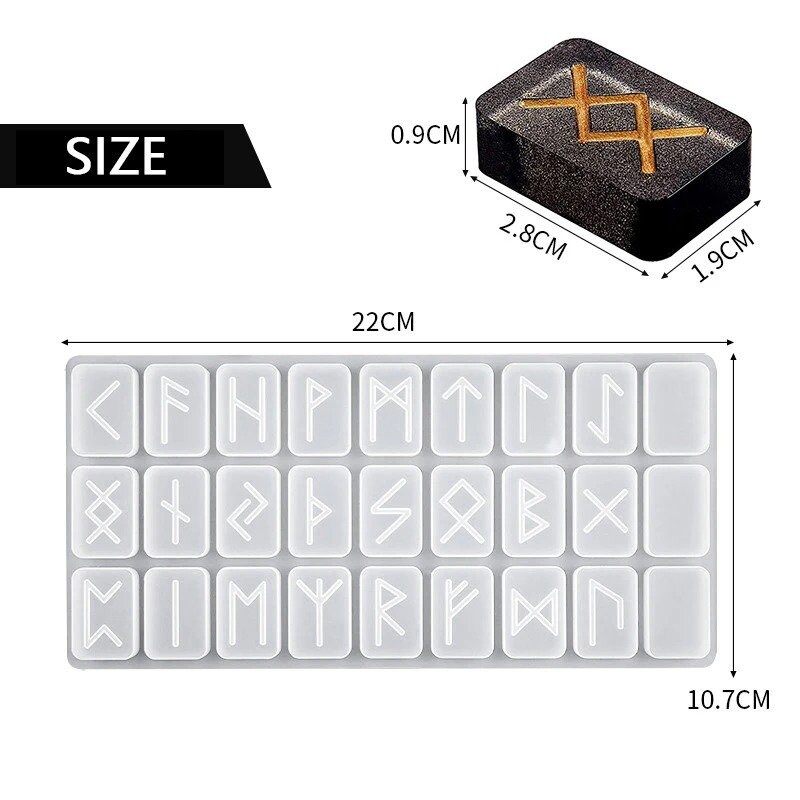 Norse ᛖᛗᛟᛏᛁᚲᛟᚾ Rune Set Mold, Viking Rune Silicone Mold, Viking ...