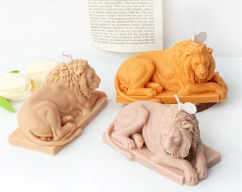 Liggende leeuw kaars schimmel, Animal King Candle Craft, 3D siliconen leeuw schimmel, DIY Craft Candle Kitchen