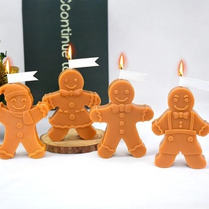 Silicone Gingerbread Man mold for DIY with Resin, Wax, Soap. Cute Christmas Cookie Mold, Christmas Cookie Mold