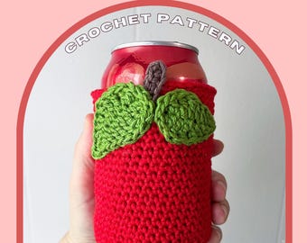 PATTERN Apple Crochet Can Cozy pattern