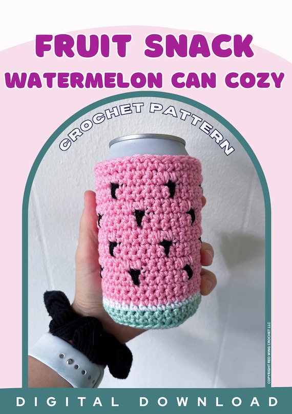 PATTERN Watermelon Crochet Can Cozy PATTERN - Etsy