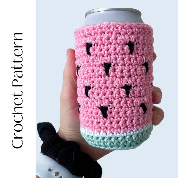 PATTERN Watermelon Crochet Can Cozy/Coozie PATTERN