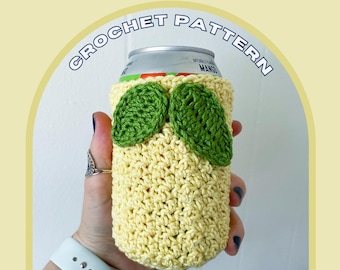 PATTERN Lemon Crochet Can Cozy PATTERN