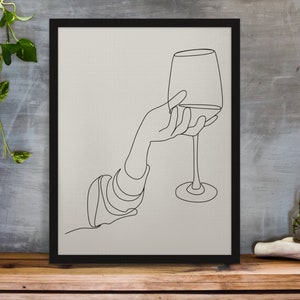 Wine in a glass, Printable artwork, digital wall art, digital print