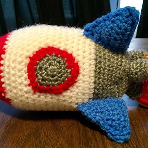 Little Rocket Ship Amigurumi Plush Crochet Pattern