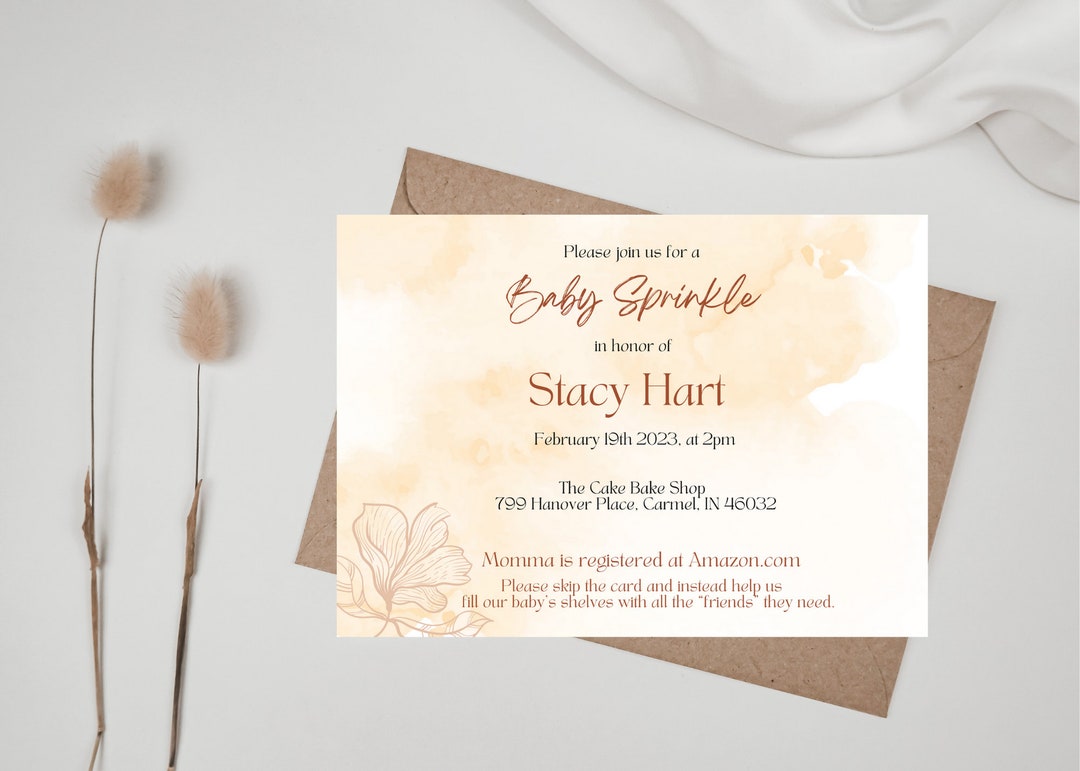 Simple Baby Shower Invitation Minimalist Baby Shower Etsy