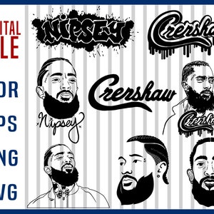 Nipsey Hussle Svg Bundle #1, Nipsey Hussle Png, Nipsey Hussle Svg, Crenshaw, Prolific, - SVG - PNG - cdr - Cricut - Silhouette Files - Decal