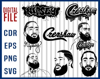 Nipsey Hussle Svg Bundle #1, Nipsey Hussle Png, Nipsey Hussle Svg, Crenshaw, Prolific, - SVG - PNG - cdr - Cricut - Silhouette Files - Decal