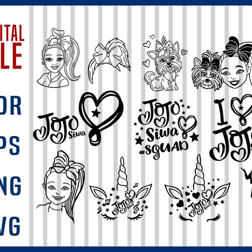Jojo Siwa Bundle Svg Png Jojo Siwa Svg Png Files for - Etsy