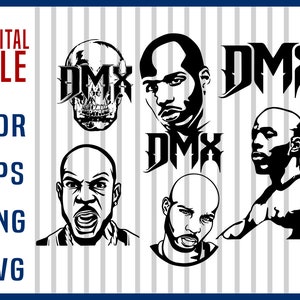 DMX Face, Hip Hop, Rap, Legend, 90s, Music, Bundle, Pop, Famous Shirt svg, png, cricut, Clipart Files