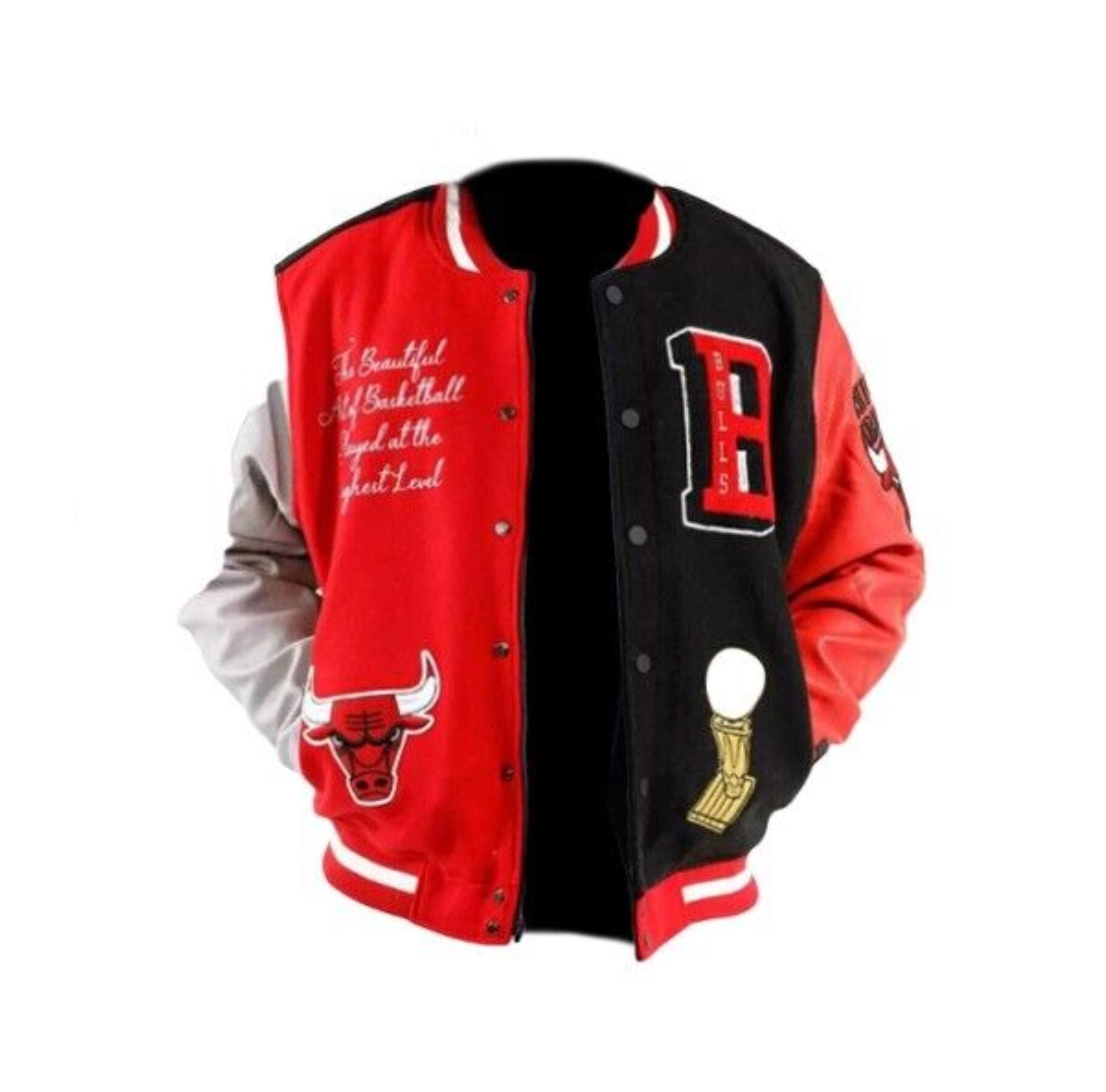 Bulls Twill Racing Large Jacket NBA Chicago Basketball JH Design Eastern  BABA