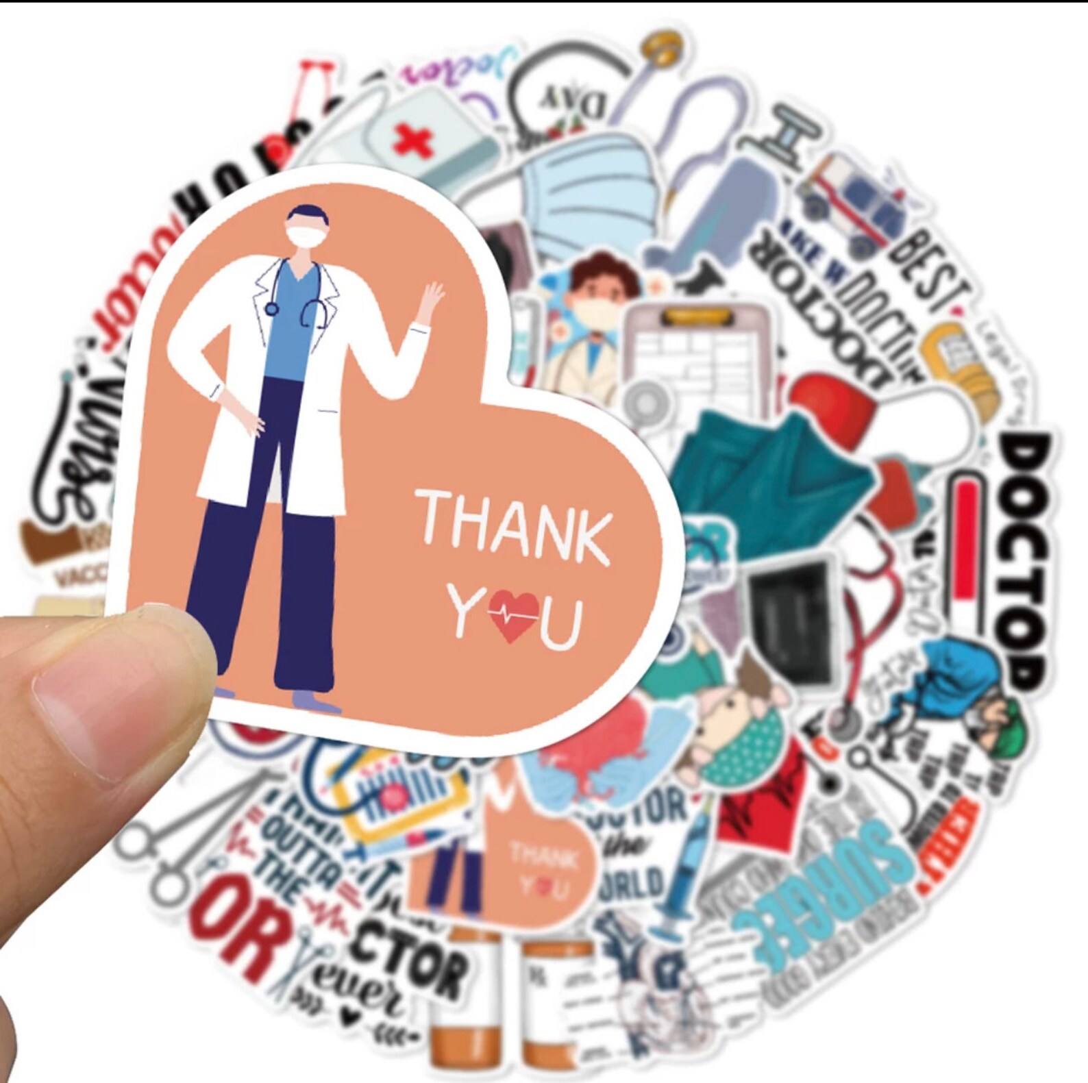 Doctor Loading Sticker 25 Doctor,nurse, Hospital, Stethoscope Stickers Waterproof Vinyl Decal ...