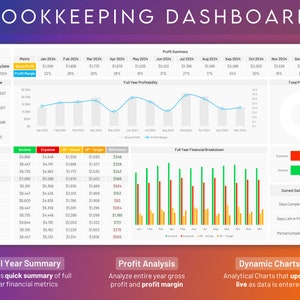 Small Business Bookkeeping Template Excel & Google Sheets Accounting Spreadsheet Expense Tracker Sales Tracker Income Tracker image 2