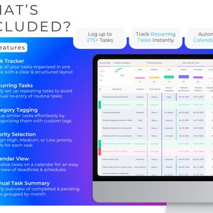Task Tracker and Planner | to Do List Spreadsheet | Project Management ...