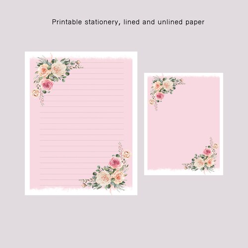 Printable Stationery Paper / A4 A5 / Lined Unlined / Letter - Etsy