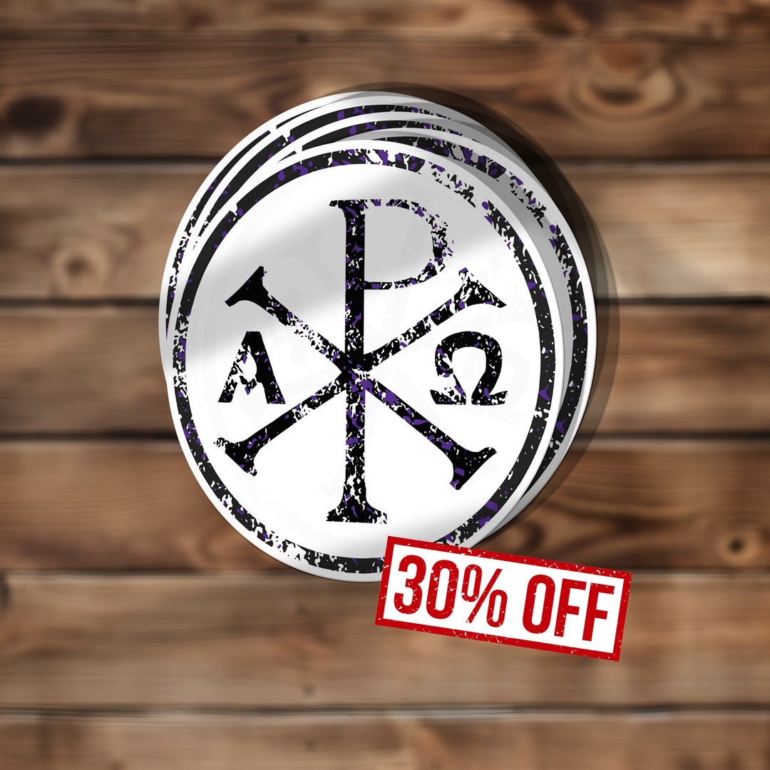 Chi Rho Waterproof Vinyl Sticker Skateboard Sticker Mini Bumper Sticker ...