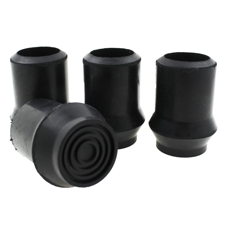 4 Pack of 19mm 3/4 Custom Walking Stick Rubber Bottoms, Walking Cane Rubber Tips, Rubber