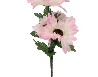 Dazzling Faux Artificial Pink White Gerbera Ideal For Table Centerpieces Enhance Your Tablescapes with Everlasting Beauty Table Centerpieces