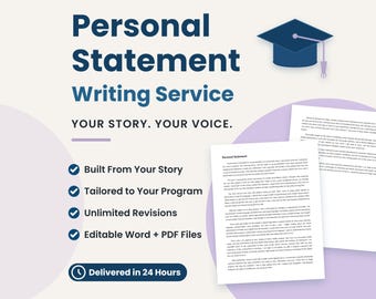 Personal Statement Writing Service: Grad, Medical & Law School Admission and Scholarship Essays