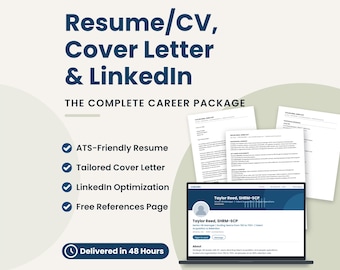 Expert Resume & Cover Letter Writing + LinkedIn Optimization Service: ATS-Friendly Writing, CV Writer, 48-Hour Rush