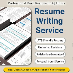 Professional Resume Writing Service: ATS-Friendly Resume, 24-Hour Rush, Expert CV Writer, Minimalist Modern Layout