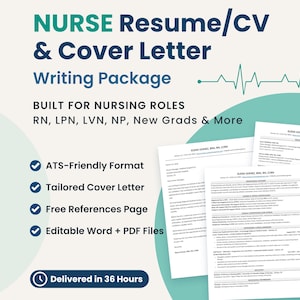 Professional Nurse Resume Writing Service | Tailored ATS-Friendly CV & Cover Letter for RNs, LPNs, NPs | Healthcare and Nursing Roles