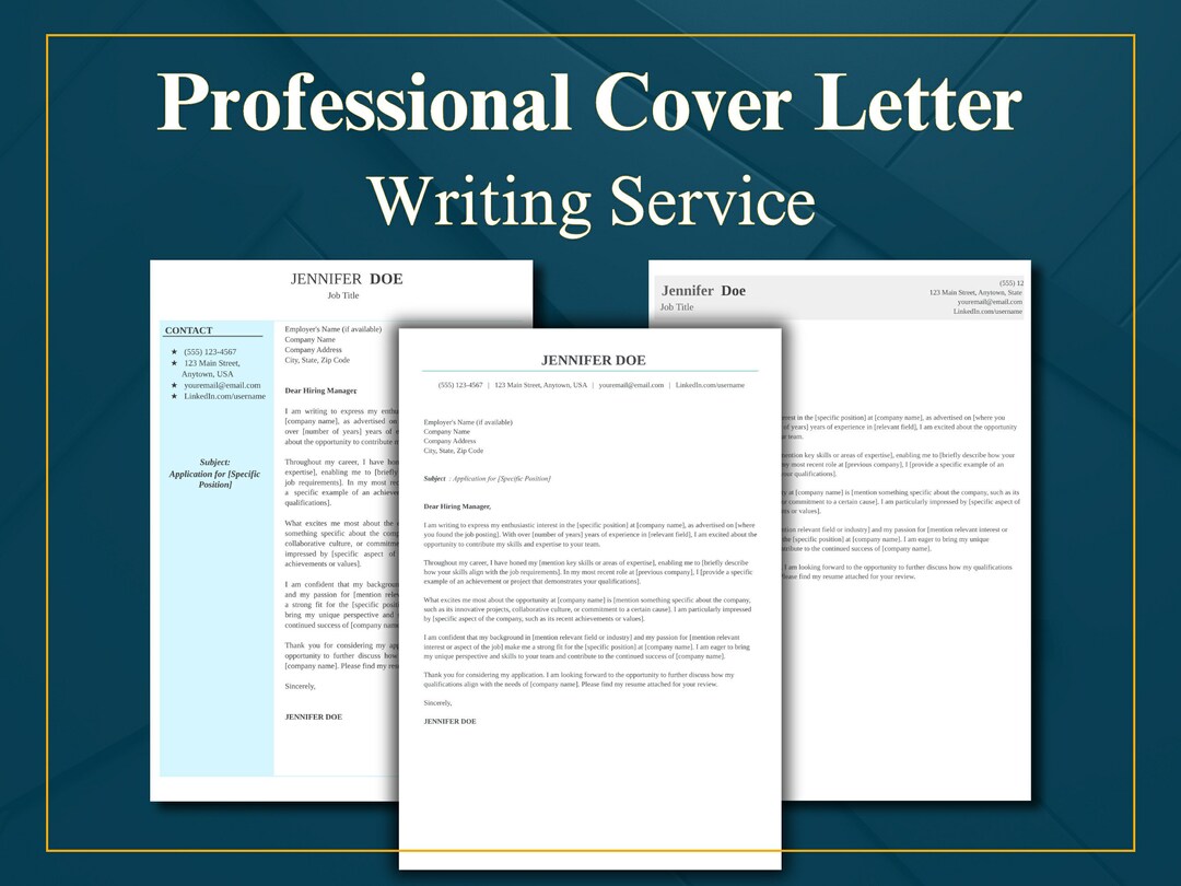 Professional Cover Letter Writing Service, ATS Friendly Cover Letter