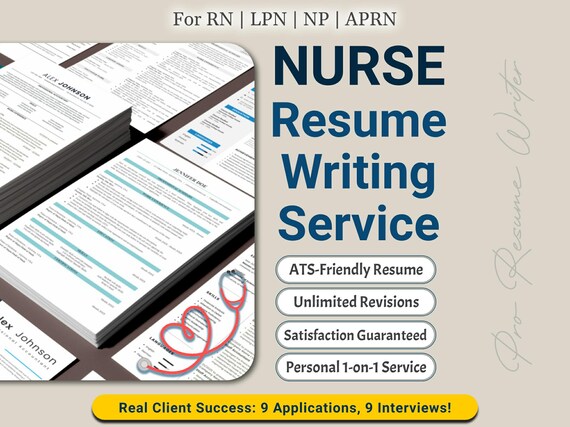 Professional Nurse Resume Writing Service | Tailored ATS-Friendly Resume CV & Cover Letter for RNs, LPNs, NPs | Healthcare and Nursing Roles