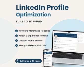 LinkedIn Profile Optimization: Professional LinkedIn Writer, SEO Keyword Expert, 24-Hour Rush, Custom Banner Design