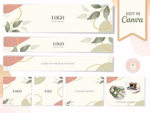 Etsy Shop Bundle Shop Banners Template Order Receipt - Etsy