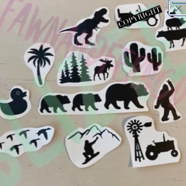 Easter Egg Sticker, Big Foot,Decal,T-Rex, Decals, Accessories, Windshield Sticker, SUV Sticker, 4x4, Vinyl Decal for 4x4 Windshields,