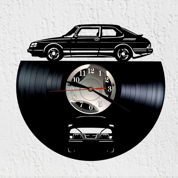 Large Size Wall Clock European Classic Car 1980s Popular Automobile Tourism Reliable LP Vinyl Record Clock 12"