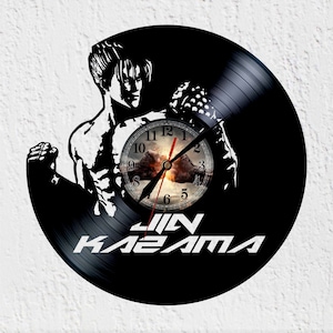 Large Size Wall Clock Martial Arts Jin Comic Fighter Vinyl Record Clock LP 12"