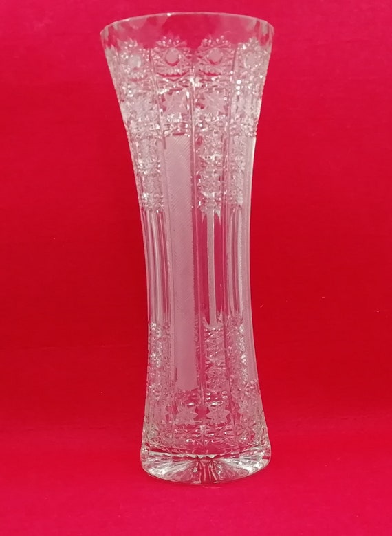 Vintage Lead Glass Vase Hungarianajka Crystal Etsy
