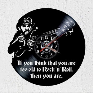 Large Size Wall Clock British Hard Rock Musical Group Lemmy Forever Rock Music LP Vinyl Record Clock 12"
