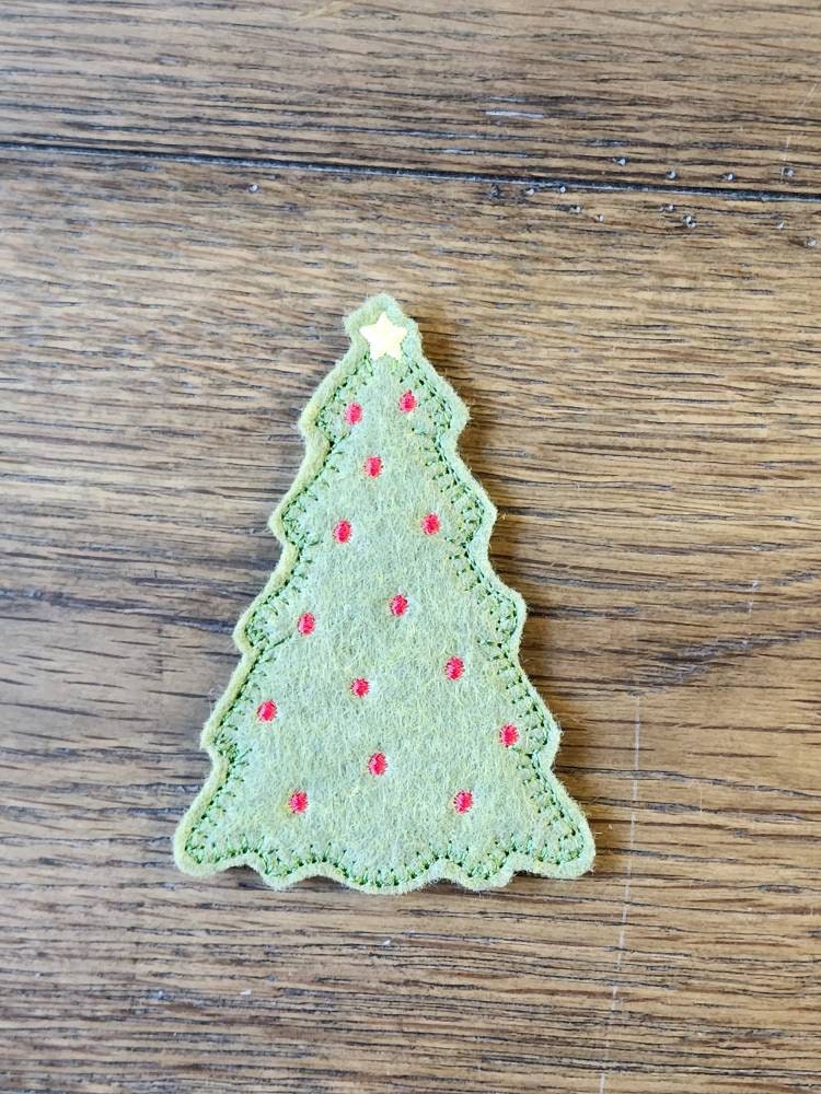 Christmas Tree Ornament Design File, Machine Embroidery, Digital File