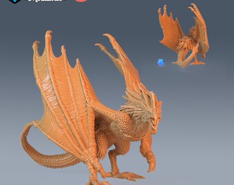 Cockatrice Classic Dragon - Epic figures| Dungeon & Dragons| D&D wargaming | Role-playing games| 32mm