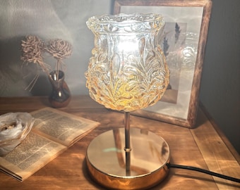 Tafellamp "Adèle" - antieke bol - gerecyclede vintage lamp gevonden op een rommelmarkt - unieke handgemaakte lamp - boho chic decoratief cadeau