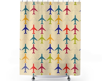 Airplanes Shower Curtain / Multi-color