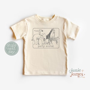 Party Animal Birthday Shirt - Birthday Boy Toddler Tee - Zoo Animal Birthday T-shirt