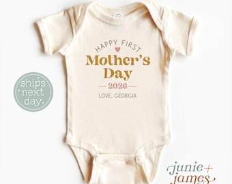 Happy First Mother's Day Onesie® - Mother's Day Baby Girl Onesie® - Daughter Mother's Day Baby Bodysuit Gift