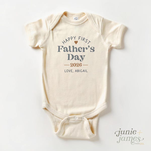 Happy First Father's Day Onesie® - Father's Day Baby Onesie® - Daughter Father's Day Baby Bodysuit Gift