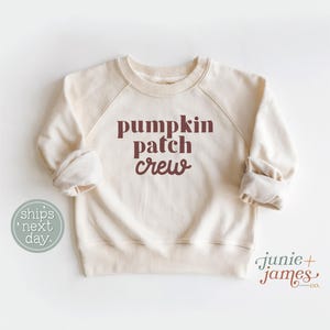 Pumpkin Patch Crew Toddler Sweatshirt - Cute Retro Fall Toddler Crewneck - Retro fall Toddler Pullover