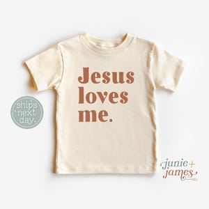 Jesus Loves Me Toddler Shirt - Scripture Christian Faith Toddler Shirt - Retro Christian Toddler Tee