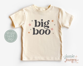 Big Boo Toddler Shirt - Cute Halloween Sibling Toddler Shirt - Retro Halloween Matching Toddler Tee