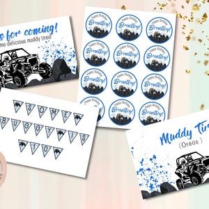Boy Birthday Decor | Matching Decor | Digital Printable Template | SxS Birthday | ATV | UTV | Buggy | All Ages
